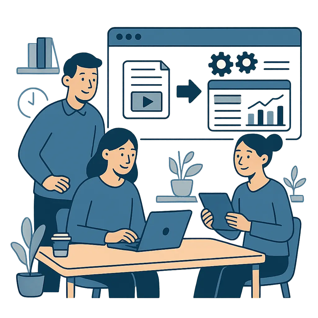 Digitalization of workflows with dashboards and automation tools transforming analog processes